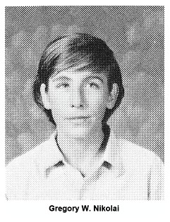 Gregory W. Nikolai (junior year photo)